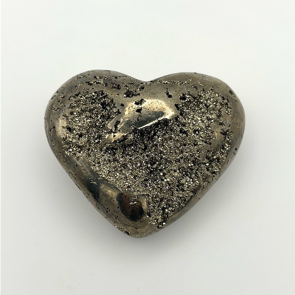 Pyrite Heart Carving Fool’s Gold Crystal Cluster Protection Prosperity Witchy - Picture 4 of 7